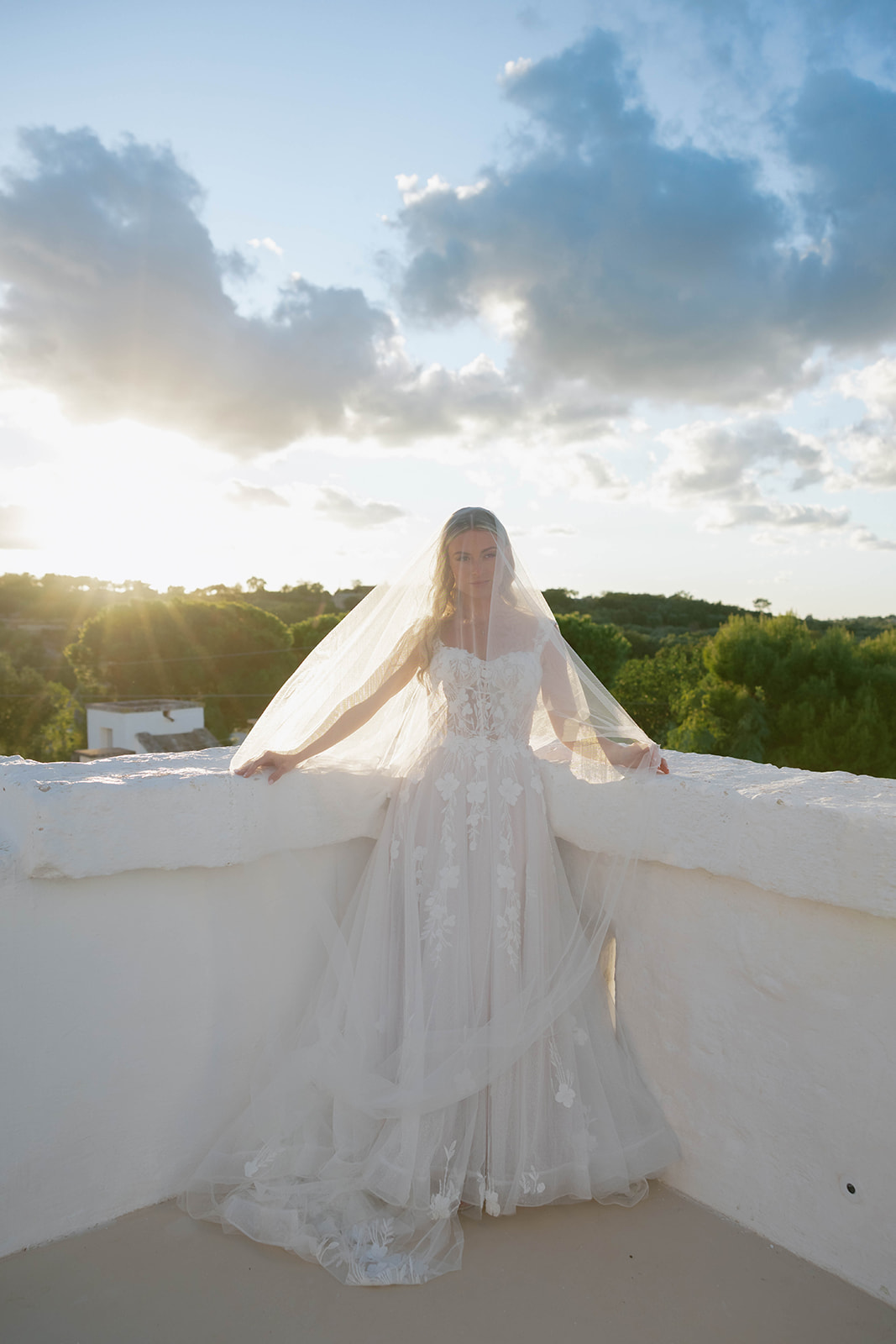A bridal portrait on Petrarolo’s rooftop