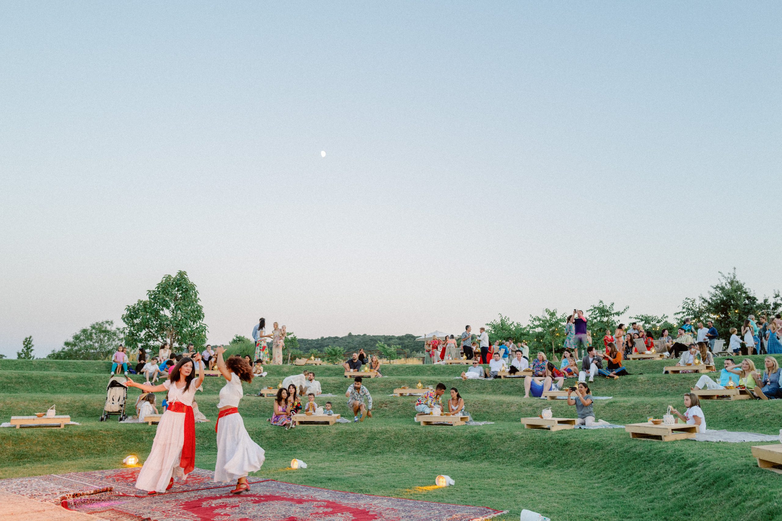 Welcome party in the garden Amphitheatre